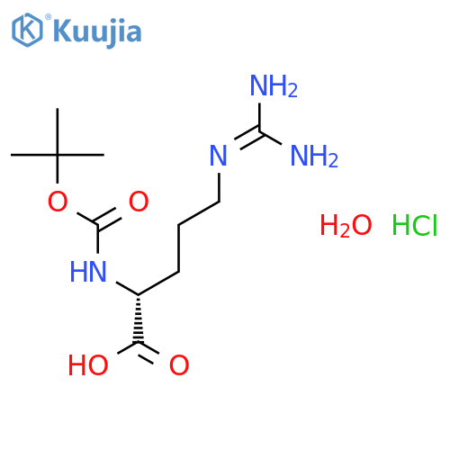 Boc-D-Arg-OH HCl H2O structure