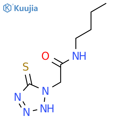 1H-Tetrazole-1-acetamide, N-butyl-2,5-dihydro-5-thioxo- structure