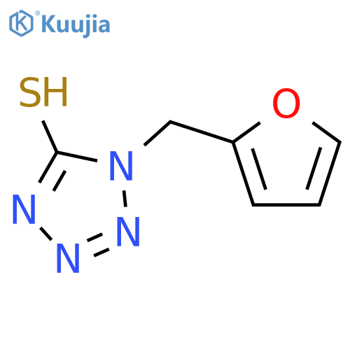 1-(furan-2-ylmethyl)-1H-1,2,3,4-tetrazole-5-thiol structure