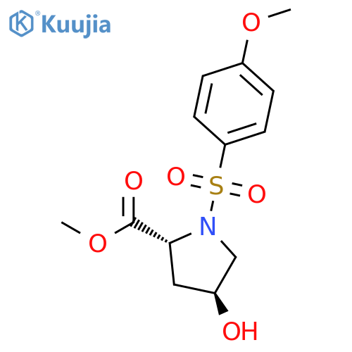 D-Proline, 4-hydroxy-1-[(4-methoxyphenyl)sulfonyl]-, methyl ester, (4S)- structure