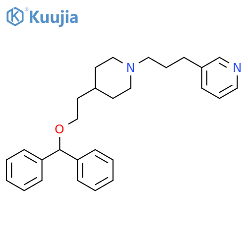 Pyridine, 3-[3-[4-[2-(diphenylmethoxy)ethyl]-1-piperidinyl]propyl]- structure