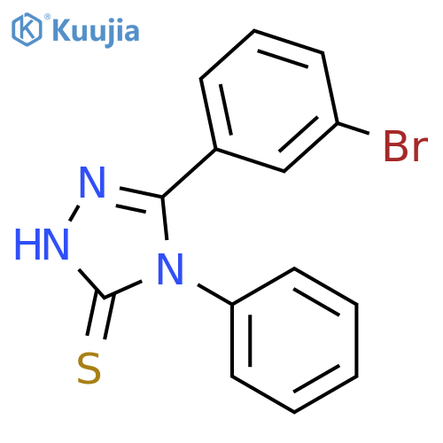 3-(3-bromophenyl)-4-phenyl-4,5-dihydro-1H-1,2,4-triazole-5-thione structure