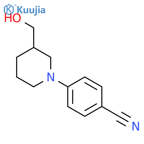 Benzonitrile, 4-[3-(hydroxymethyl)-1-piperidinyl]- structure