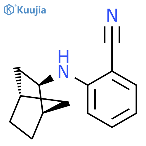 Benzonitrile, 2-[(1R,2R,4S)-bicyclo[2.2.1]hept-2-ylamino]-, rel- structure
