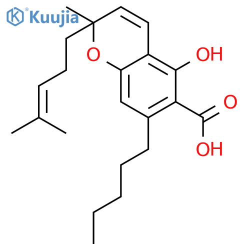 5-hydroxy-2-methyl-2-(4-methylpent-3-en-1-yl)-7-pentyl-2H-chromene-6-carboxylic acid structure
