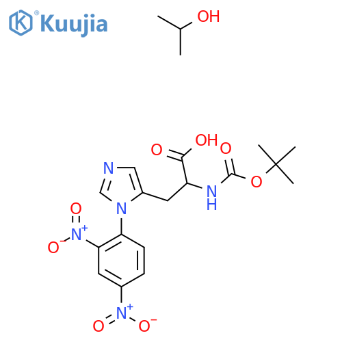 3-[3-(2,4-Dinitrophenyl)imidazol-4-yl]-2-[(2-methylpropan-2-yl)oxycarbonylamino]propanoic acid;propan-2-ol structure