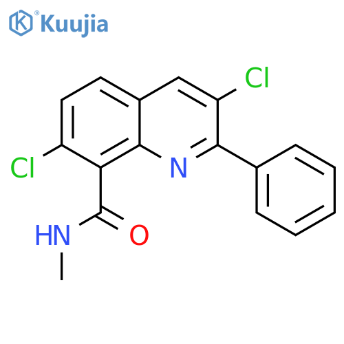 8-Quinolinecarboxamide, 3,7-dichloro-N-methyl-2-phenyl- structure