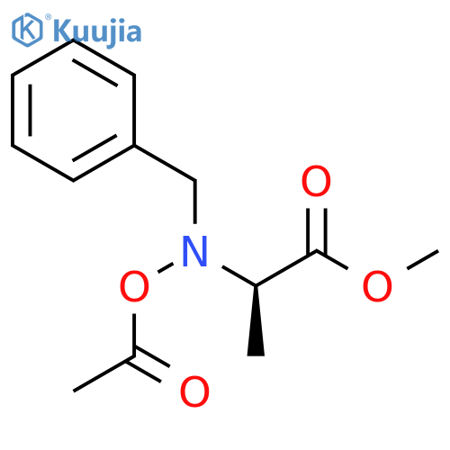 D-Alanine, N-(acetyloxy)-N-(phenylmethyl)-, methyl ester structure