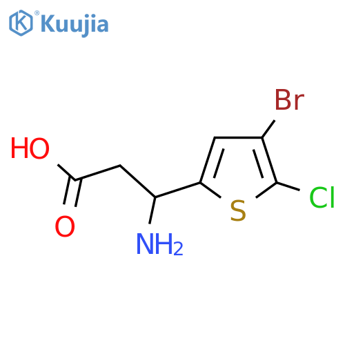 3-Amino-3-(4-bromo-5-chlorothiophen-2-yl)propanoic acid structure