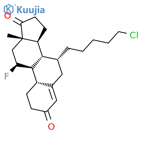 Estr-4-ene-3,17-dione, 7-(5-chloropentyl)-11-fluoro-, (7a,11b)- structure