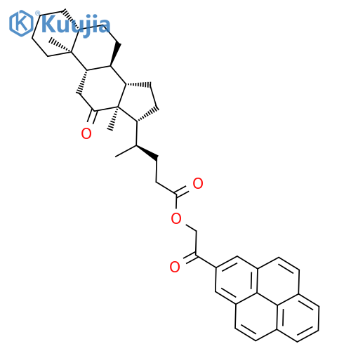 Cholan-24-oic acid, 12-oxo-, 2-oxo-2-(2-pyrenyl)ethyl ester, (5a)- structure