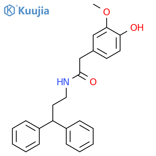Benzeneacetamide, N-(3,3-diphenylpropyl)-4-hydroxy-3-methoxy- structure
