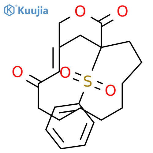 14-Oxabicyclo[10.3.1]hexadec-1-ene-3,13-dione, 12-(phenylsulfonyl)- structure