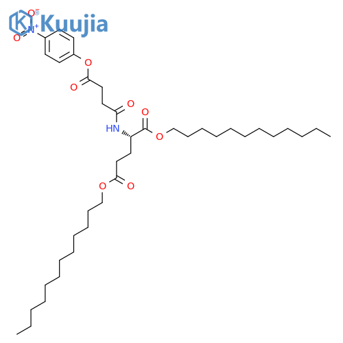 L-Glutamic acid, N-[4-(4-nitrophenoxy)-1,4-dioxobutyl]-, didodecyl ester structure