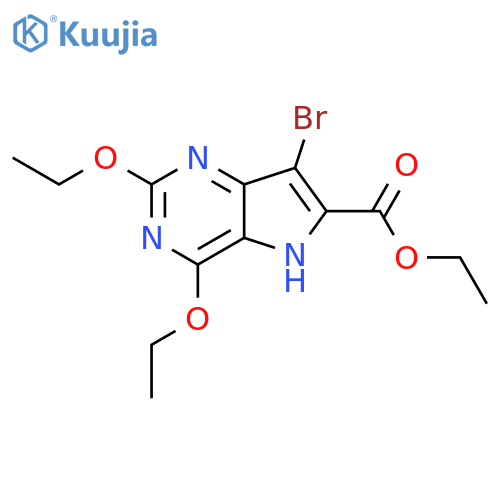 Ethyl 7-bromo-2,4-diethoxy-5H-pyrrolo(3,2-d)pyrimidine-6-carboxylate structure