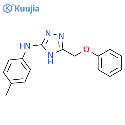1H-1,2,4-Triazol-3-amine, N-(4-methylphenyl)-5-(phenoxymethyl)- structure