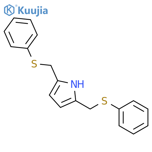 1H-Pyrrole, 2,5-bis[(phenylthio)methyl]- structure