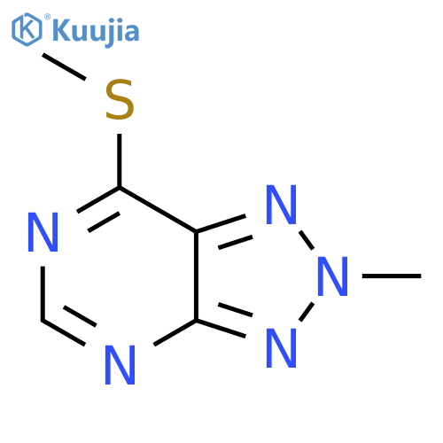 2H-1,2,3-Triazolo[4,5-d]pyrimidine, 2-methyl-7-(methylthio)- structure