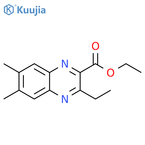 3-Ethyl-6,7-dimethylquinoxaline-2-carboxylic acid ethyl ester structure