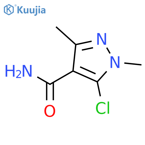 1H-PYRAZOLE-4-CARBOXAMIDE, 5-CHLORO-1,3-DIMETHYL- structure