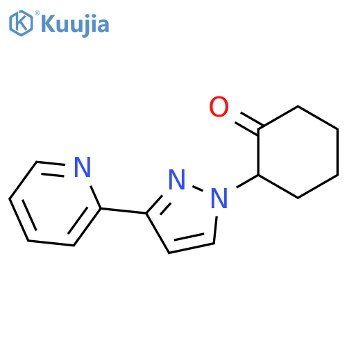 Cyclohexanone, 2-[3-(2-pyridinyl)-1H-pyrazol-1-yl]- structure