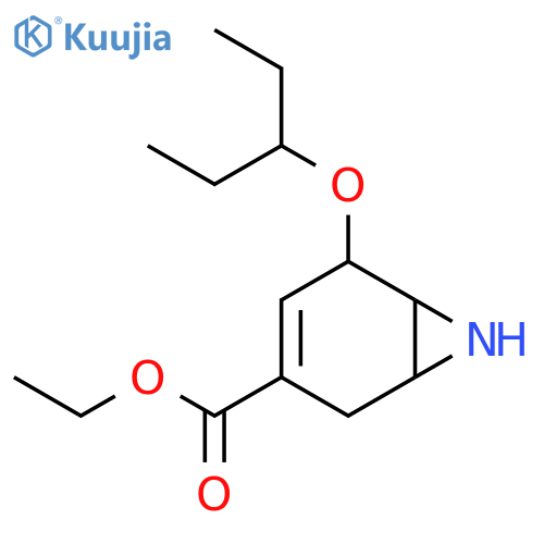 (1R,5R,6R)-1-(1-Ethylpropoxy)-7-azabicyclo4.1.0hept-3-ene-3-carboxylic Acid Ethyl Ester structure