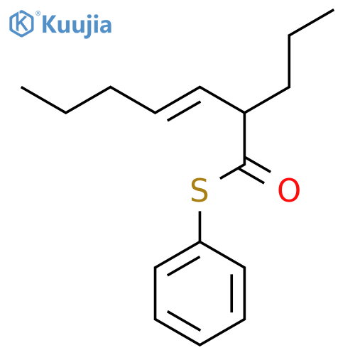 3-Heptenethioic acid, 2-propyl-, S-phenyl ester, (E)- structure