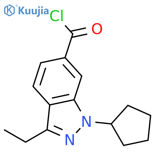 1H-Indazole-6-carbonyl chloride, 1-cyclopentyl-3-ethyl- structure