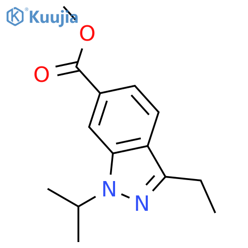 1H-Indazole-6-carboxylic acid, 3-ethyl-1-(1-methylethyl)-, methyl ester structure
