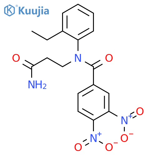 Benzamide, N-(3-amino-3-oxopropyl)-N-(2-ethylphenyl)-3,4-dinitro- structure