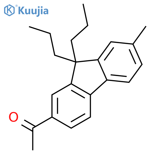 Ethanone, 1-(7-methyl-9,9-dipropyl-9H-fluoren-2-yl)- structure