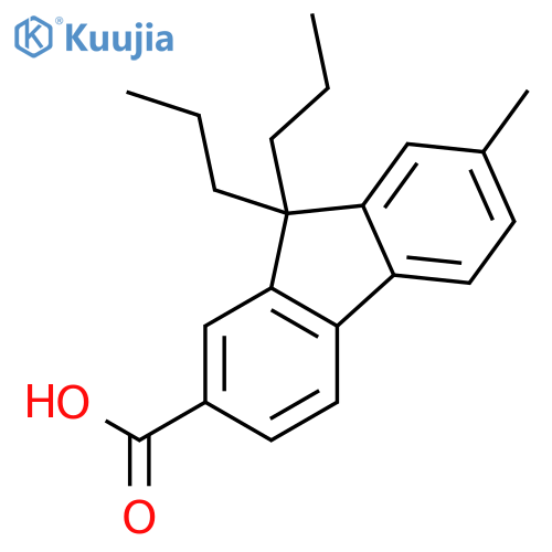 9H-Fluorene-2-carboxylic acid, 7-methyl-9,9-dipropyl- structure