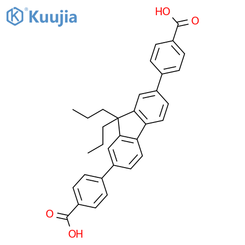 BENZOIC ACID, 4,4'-(9,9-DIPROPYL-9H-FLUORENE-2,7-DIYL)BIS- structure