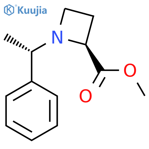 2-Azetidinecarboxylic acid, 1-[(1S)-1-phenylethyl]-, methyl ester, (2S)- structure