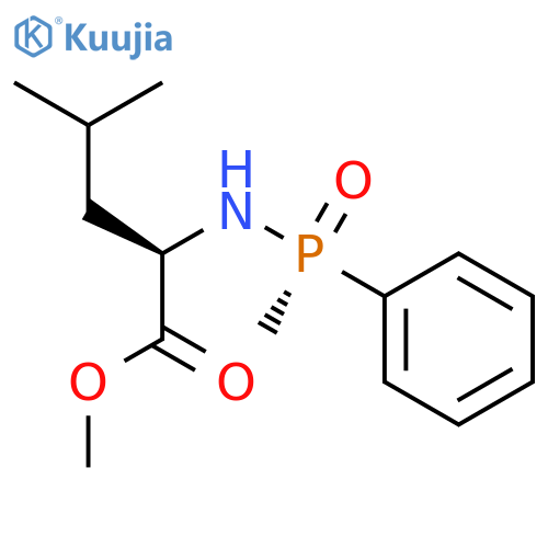 D-Leucine, N-[(S)-methylphenylphosphinyl]-, methyl ester structure