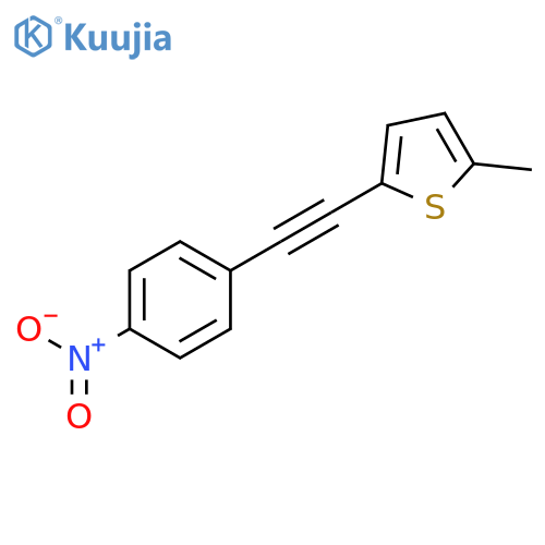 Thiophene, 2-methyl-5-[(4-nitrophenyl)ethynyl]- structure
