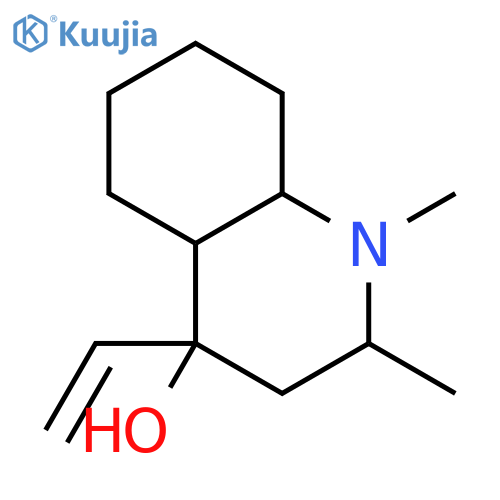 4-Quinolinol,4-ethenyldecahydro-1,2-dimethyl-, (2R,4S,4aS,8aS)-rel- structure