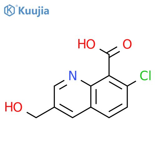 7-Chloro-3-(hydroxymethyl)quinoline-8-carboxylicacid structure