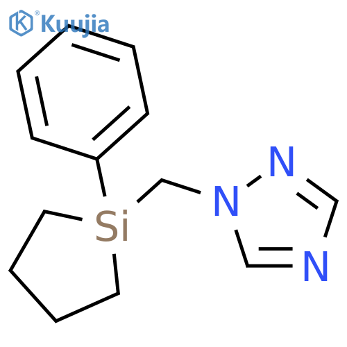 1H-1,2,4-Triazole, 1-[(1-phenylsilacyclopent-1-yl)methyl]- structure