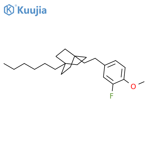 Bicyclo[2.2.2]octane, 1-[2-(3-fluoro-4-methoxyphenyl)ethyl]-4-hexyl- structure