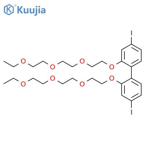 1,1'-Biphenyl, 2,2'-bis[2-[2-(2-ethoxyethoxy)ethoxy]ethoxy]-4,4'-diiodo- structure