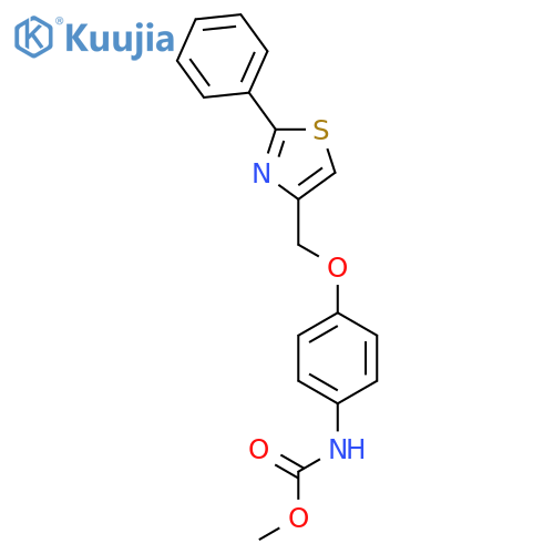 CARBAMIC ACID, [4-[(2-PHENYL-4-THIAZOLYL)METHOXY]PHENYL]-, METHYL ESTER structure
