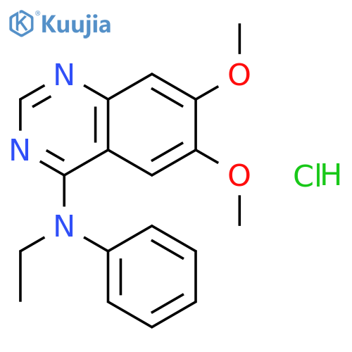 4-Quinazolinamine, N-ethyl-6,7-dimethoxy-N-phenyl-, hydrochloride structure