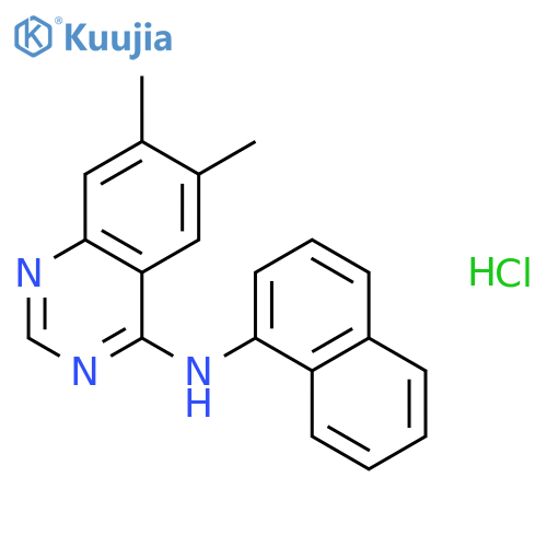 4-Quinazolinamine, 6,7-dimethyl-N-1-naphthalenyl-, hydrochloride structure