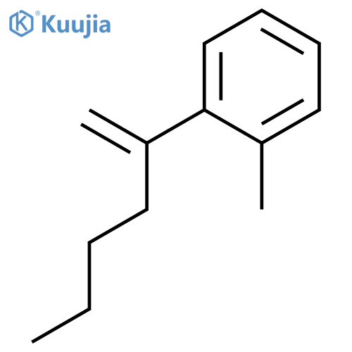 Benzene, 1-methyl-2-(1-methylenepentyl)- structure