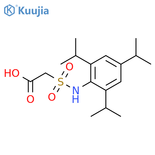 Acetic acid, [[[2,4,6-tris(1-methylethyl)phenyl]amino]sulfonyl]- structure