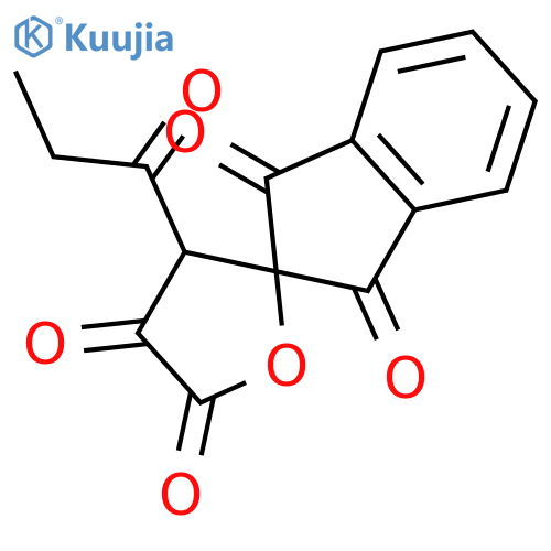 Spiro[furan-2(3H),2'-[2H]indene]-1',3',4,5-tetrone, 3-(1-oxopropyl)- structure