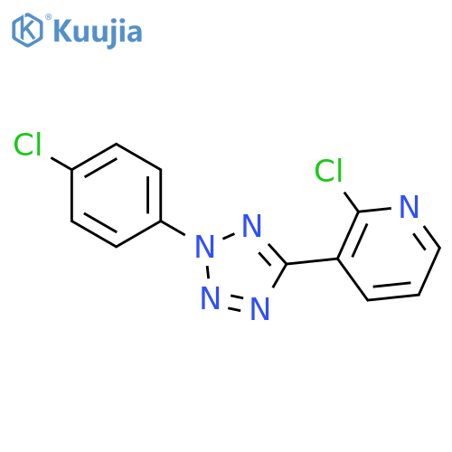 Pyridine, 2-chloro-3-[2-(4-chlorophenyl)-2H-tetrazol-5-yl]- structure