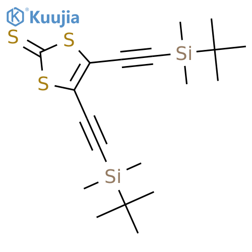1,3-Dithiole-2-thione, 4,5-bis[[(1,1-dimethylethyl)dimethylsilyl]ethynyl]- structure