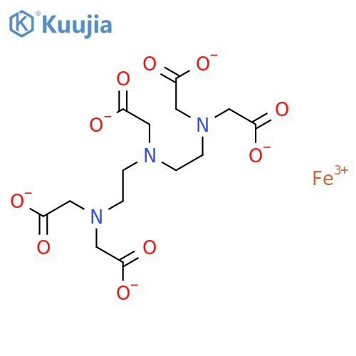 dihydrogen [N,N-bis[2-[bis(carboxymethyl)amino]ethyl]glycinato(5-)]ferrate(2-) structure